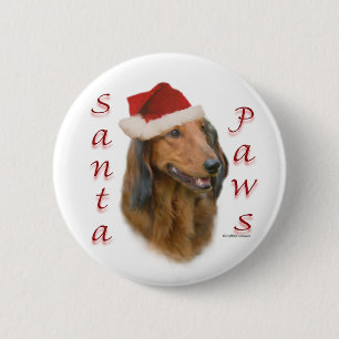 Dachshund Paws - Longhair 6 Cm Round Badge