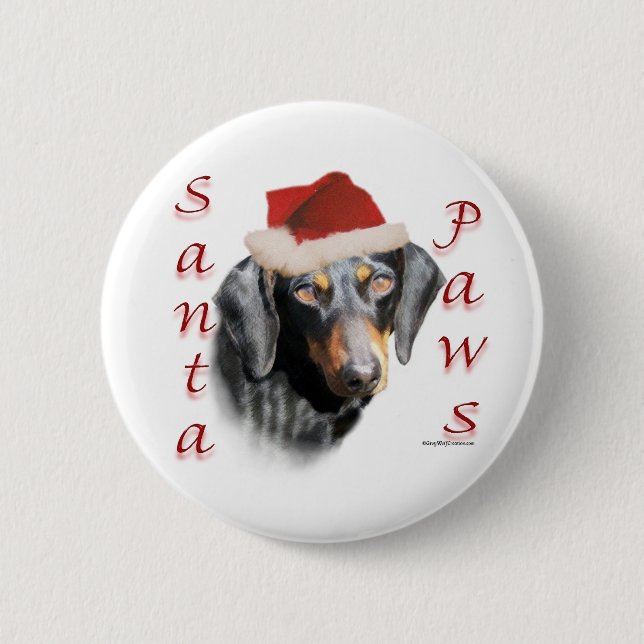 Dachshund Paws (Smooth) Button (Front)