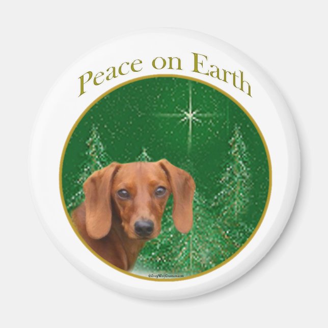 Dachshund Peace on Earth - Magnet (Front)