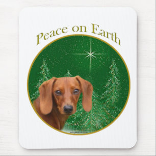 Dachshund Peace on Earth Mouse Mat