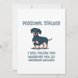 Dachshund Personal Stalker Holiday Card