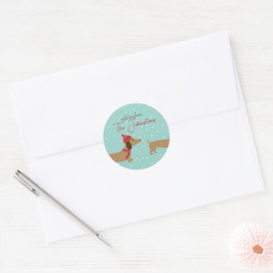 Dachshund Personalised Christmas Envelope Seal