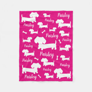 Dachshund Personalised Dog Blanket Customise