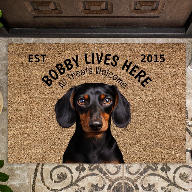 Dachshund Personalised Pet Doormat (Creator Uploaded)
