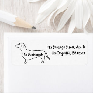 Dachshund Personalised Return Address