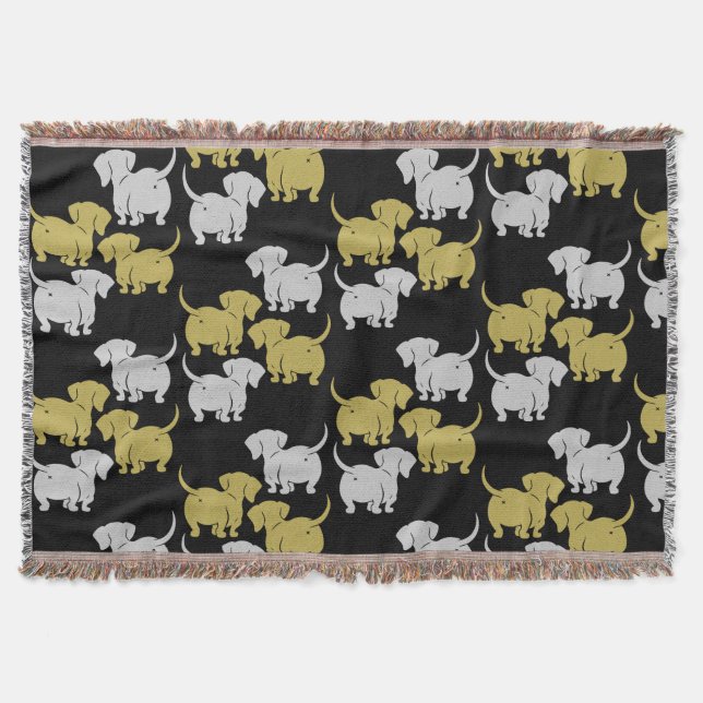 Dachshund Pet Dog Throw Blanket (Front)