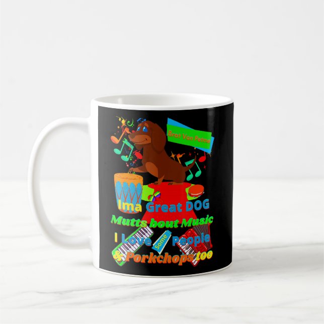 Dachshund Pet Funny Wiener Dog  Brat Von Petme Dog Coffee Mug (Left)