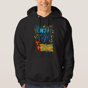 DACHSHUND PET FUNNY WIENER DOG ENJOY LIFE POSITI HOODIE