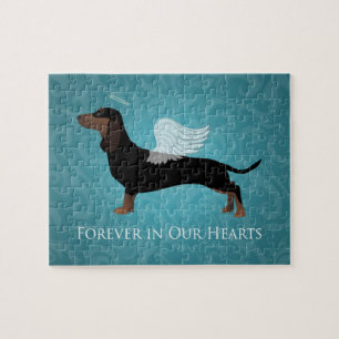 Dachshund - Pet Loss Memorial Design Jigsaw Puzzle