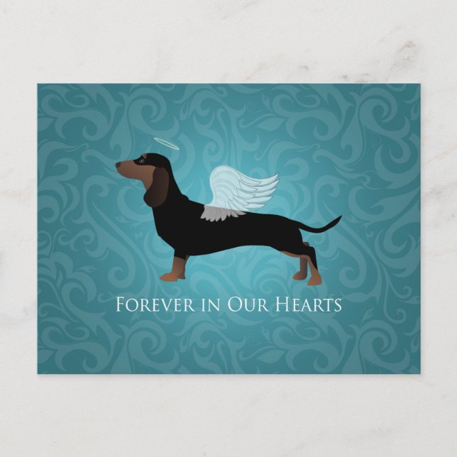Dachshund - Pet Loss Memorial Design Postcard (Front)