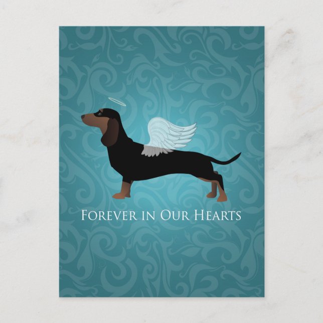 Dachshund - Pet Loss Memorial Design Postcard (Front)