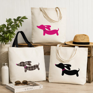 Dachshund Pink Tote Bag
