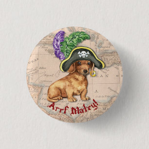 Dachshund Pirate 3 Cm Round Badge