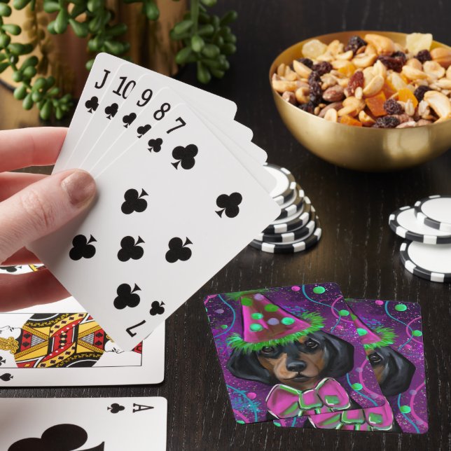 Dachshund Playing Cards (In Situ)