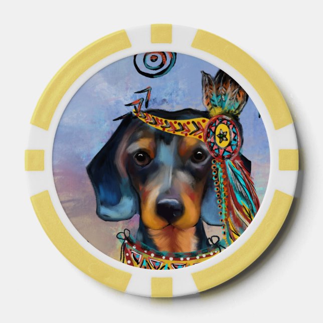DACHSHUND   POKER CHIPS (Front)