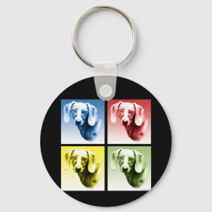Dachshund Pop Art Key Ring
