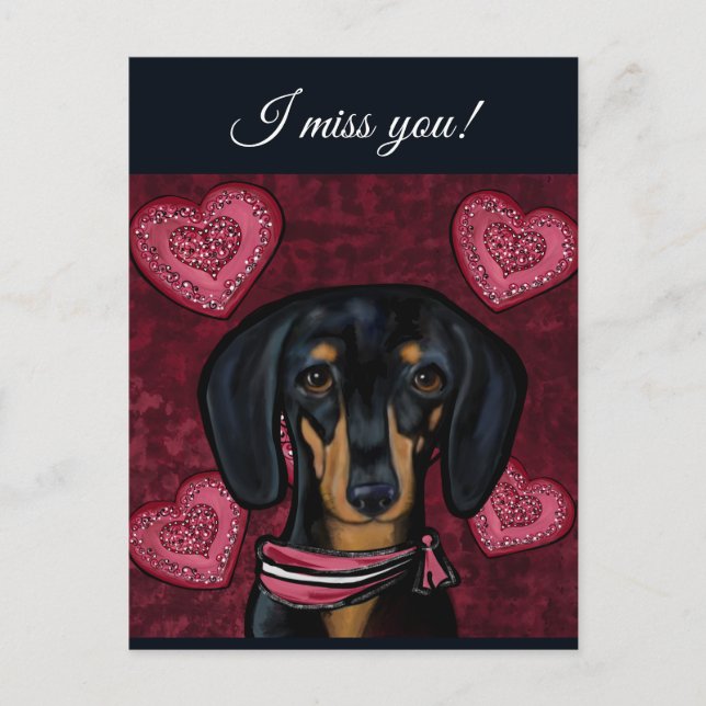 DACHSHUND POSTCARD (Front)