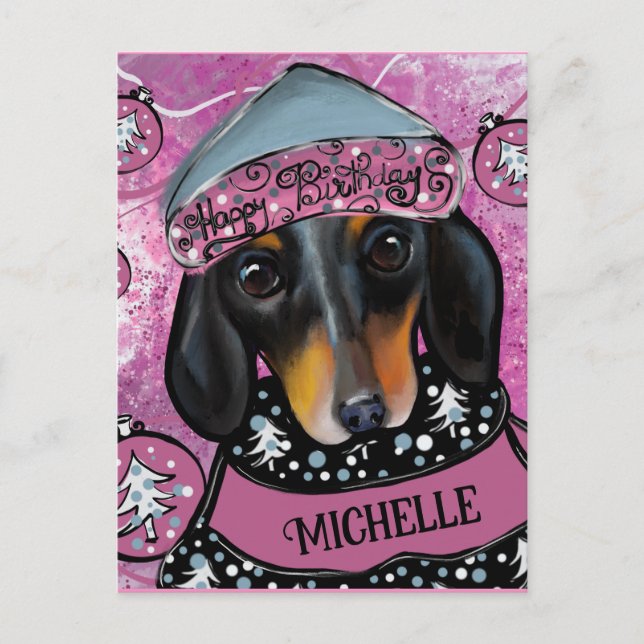 DACHSHUND  POSTCARD (Front)