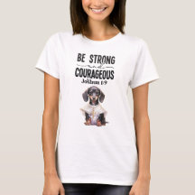 Dachshund Priest Be Strong and Courageous