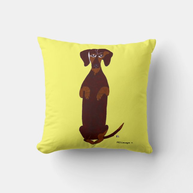 Dachshund Print Pillow (Front)