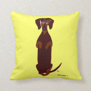 Dachshund Print Pillow