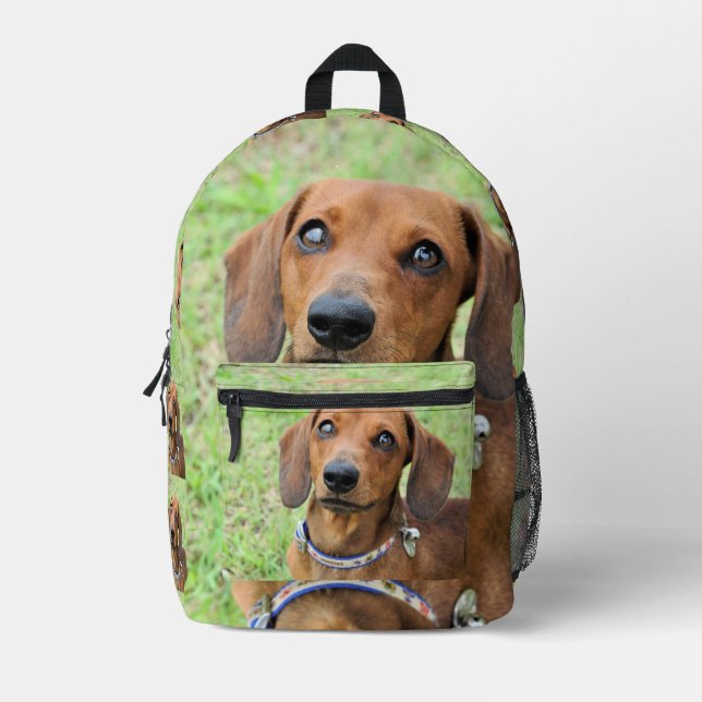Dachshund  printed backpack (Front)