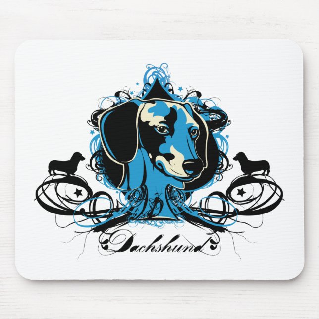 Dachshund Projekt Dog Illustration Mouse Mat (Front)