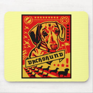 Dachshund Propaganda Mouse Mat