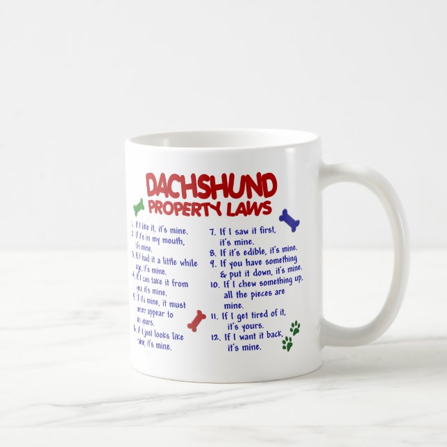 Dachshund Property Laws 2 Coffee Mug (Right)