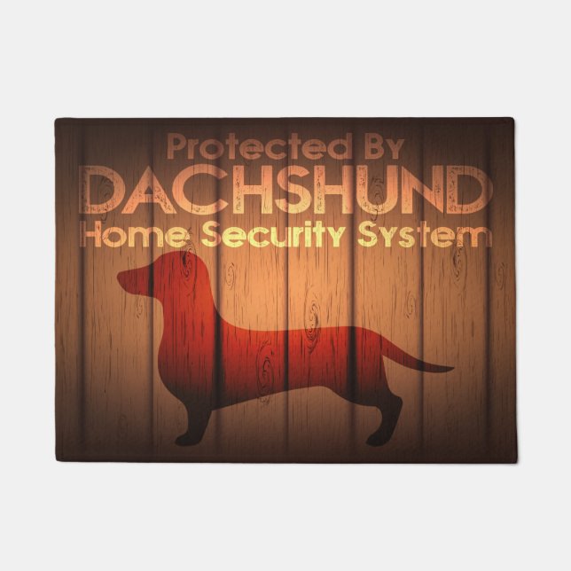 Dachshund Protection 18" x 24" Door Mat (Front)