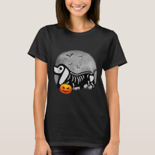 Dachshund Pumpkin Halloween For Women Sausage Dog T-Shirt
