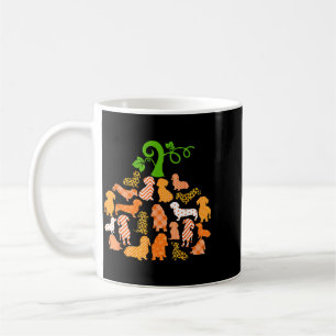 Dachshund Pumpkin Shape Plaid Leopard Dog Autumn Coffee Mug