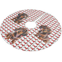  Dachshund Puppies Christmas Tree Skirt