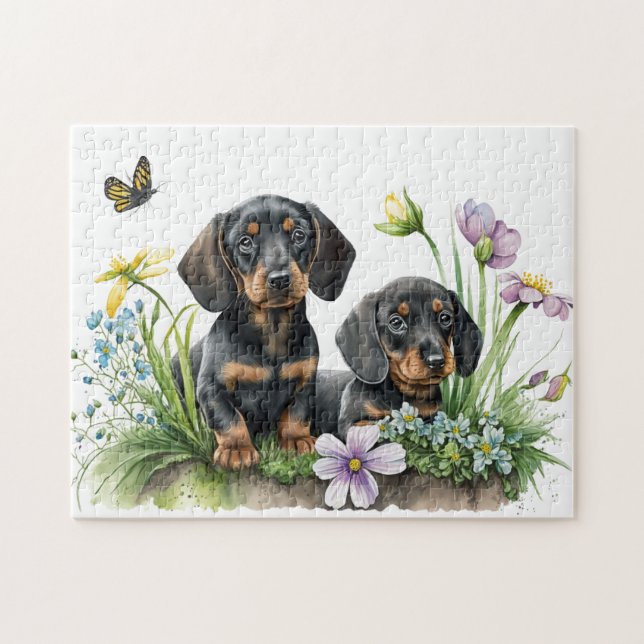 Dachshund Puppies  Jigsaw Puzzle (Horizontal)
