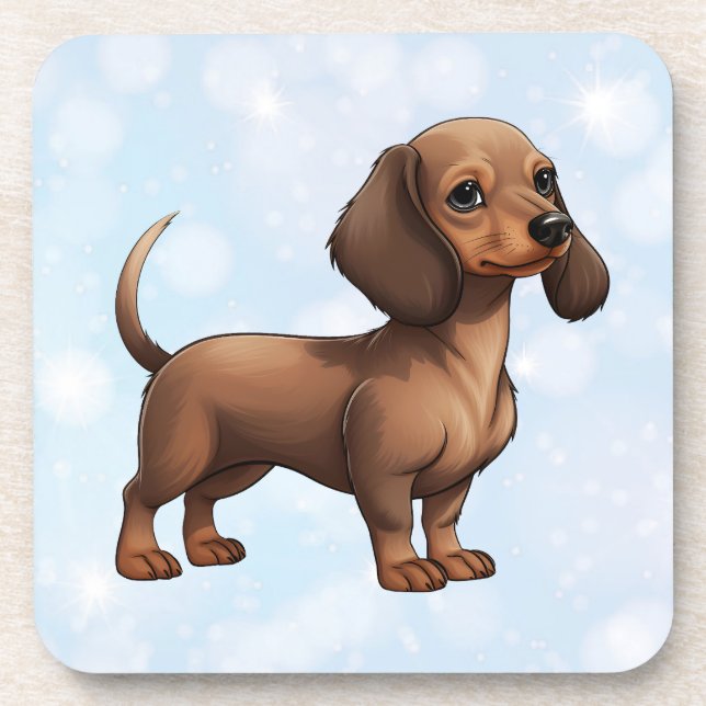Dachshund Puppy Coaster (Front)