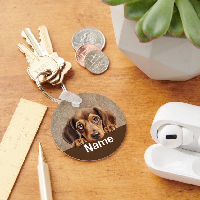 Dachshund Puppy Dog Pet  Key Ring (Desk)