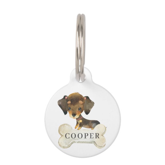 Dachshund Puppy Dog Pet Tag (Front)