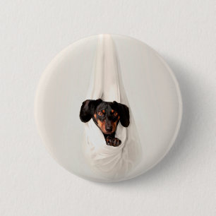 Dachshund Puppy in Hammock Cute Adorable Dog 6 Cm Round Badge