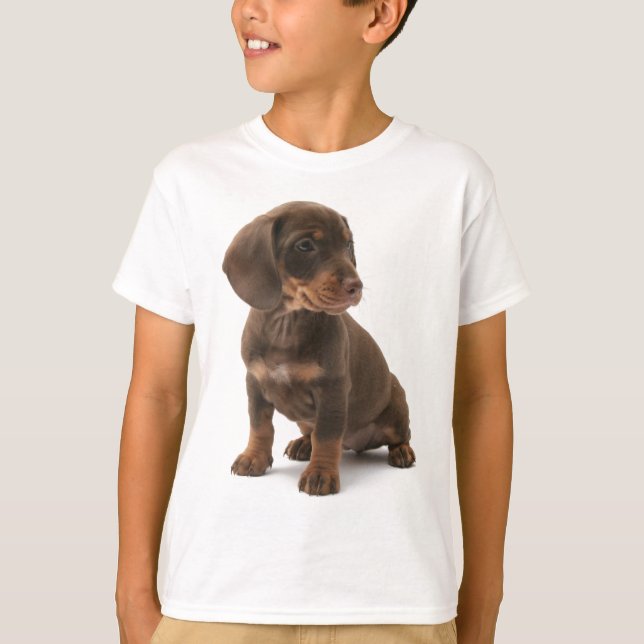Dachshund Puppy Kid's T-Shirt (Front)