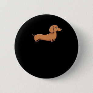 Dachshund Puppy Sticker 6 Cm Round Badge