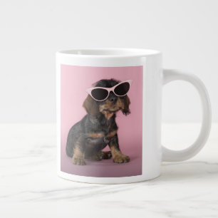 Dachshund Puppy Wearing Sunglasses Large Coffee Mug