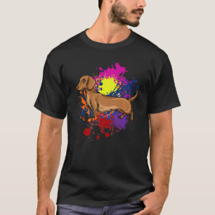 Dachshund Puppy Wiener Dackel Dixie Doxie Weiner D T-Shirt