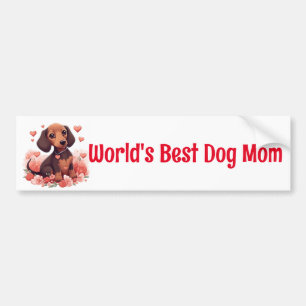 Dachshund Puppy World's Best Dog Mum Bumper Sticker