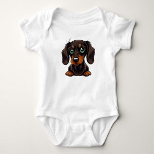 Dachshund Pup's Playtime Baby Bodysuit