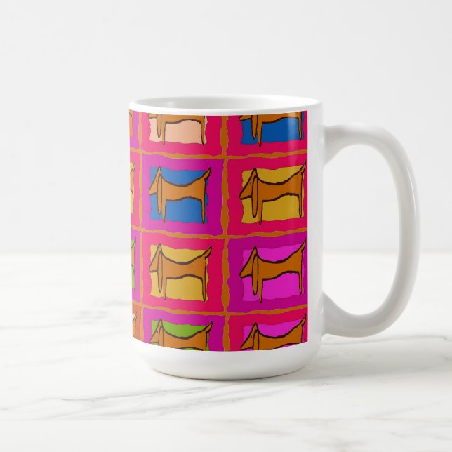 Dachshund Quilt Coffee Mug (Right)