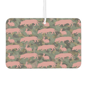 Dachshund & Rabbit Camo Car Air Freshener