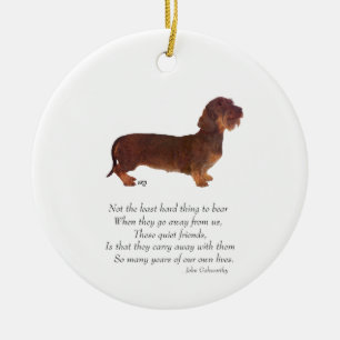 Dachshund Rainbow Bridge Ceramic Tree Decoration