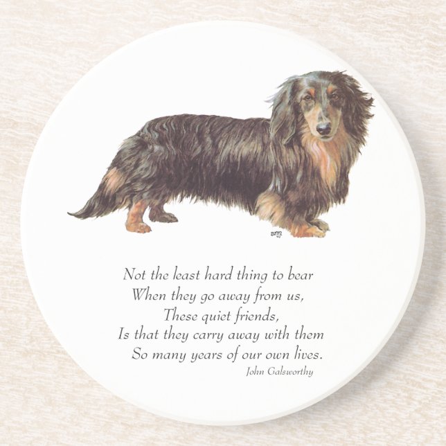 Dachshund Rainbow Bridge Coaster (Front)