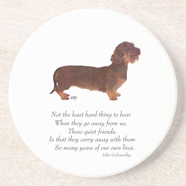 Dachshund Rainbow Bridge Coaster (Front)