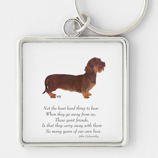 Dachshund Rainbow Bridge Key Ring (Front)